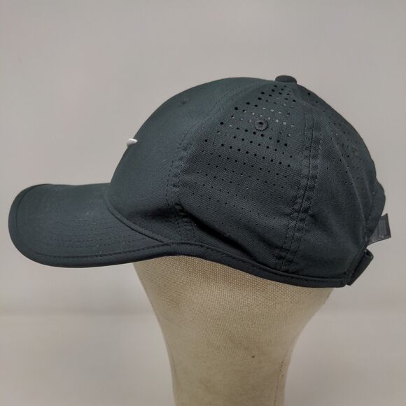 Nike Men's Baseball Cap Hat Black OSFM Embroidered Swoosh Logo - Picture 6 of 12